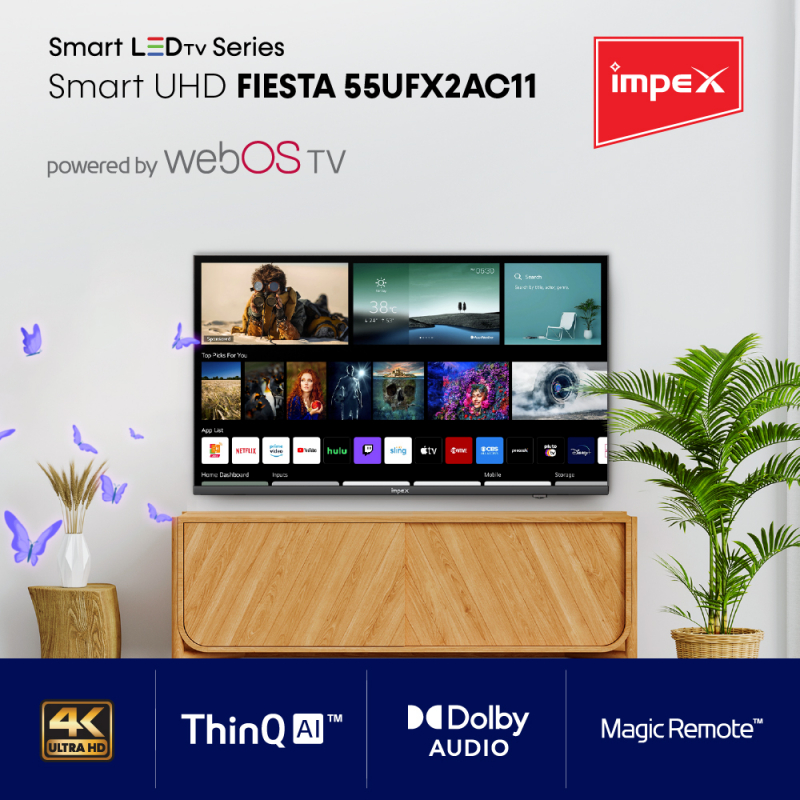 55'' WebOS Smart TV | Fiesta 55UFX2AC11