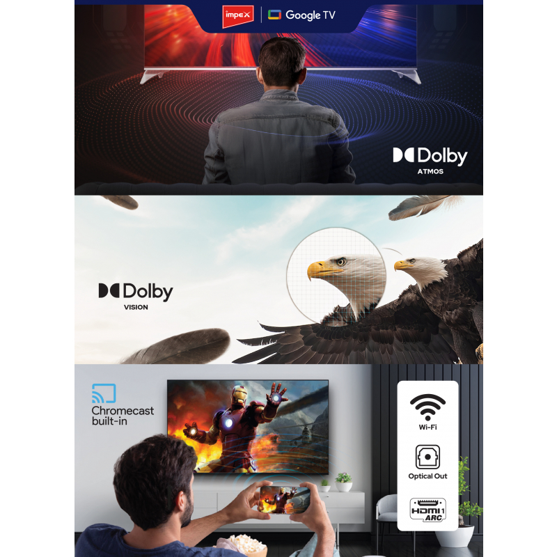 Impex 55 QLED UHD Google LED TV 12OHZ |  evoQ 55S4QLC2R120