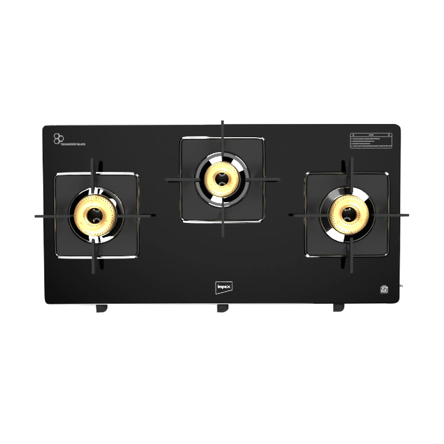 3-Burner Glasstop Gas Stove | Glaze 3B