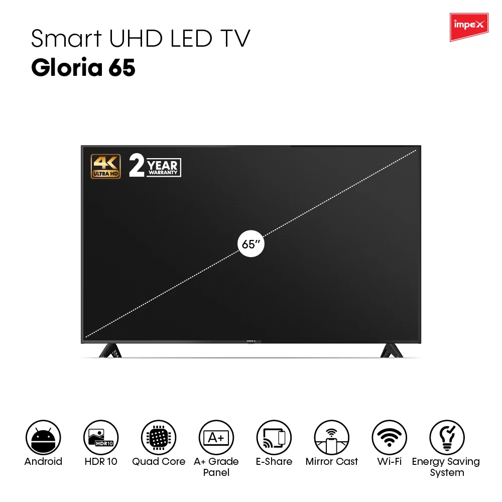 65" UHD LED SMART TV | GLORIA 65 SMART 4K