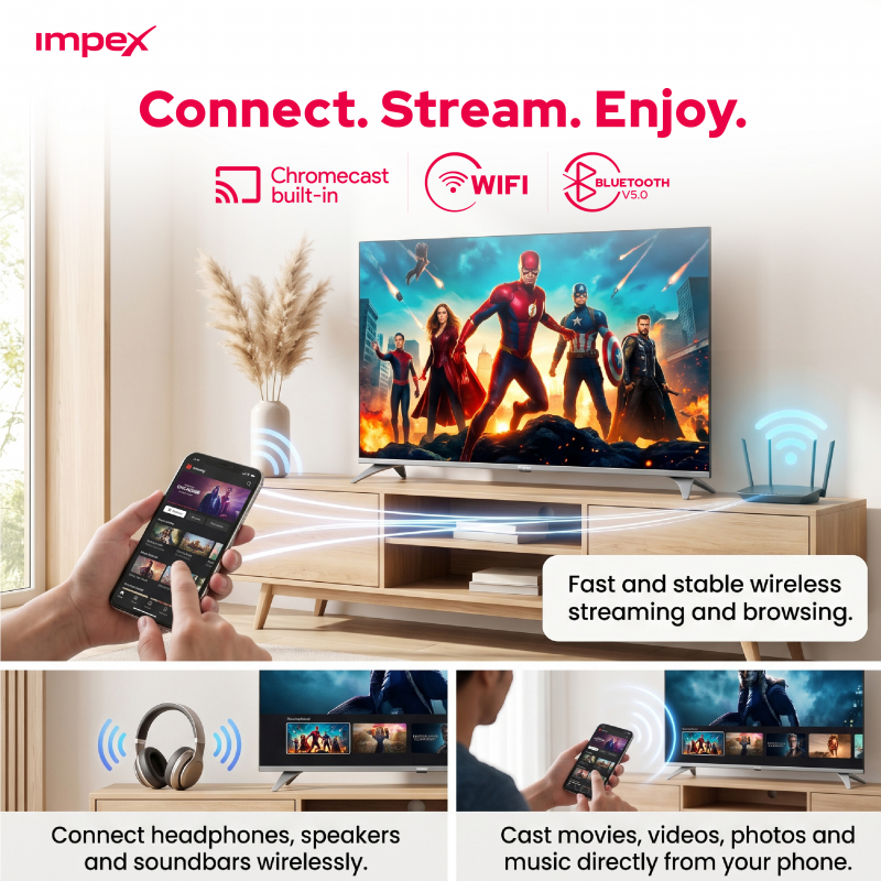 Impex 55 QLED UHD Google LED TV 12OHZ |  evoQ 55S4QLC2R120