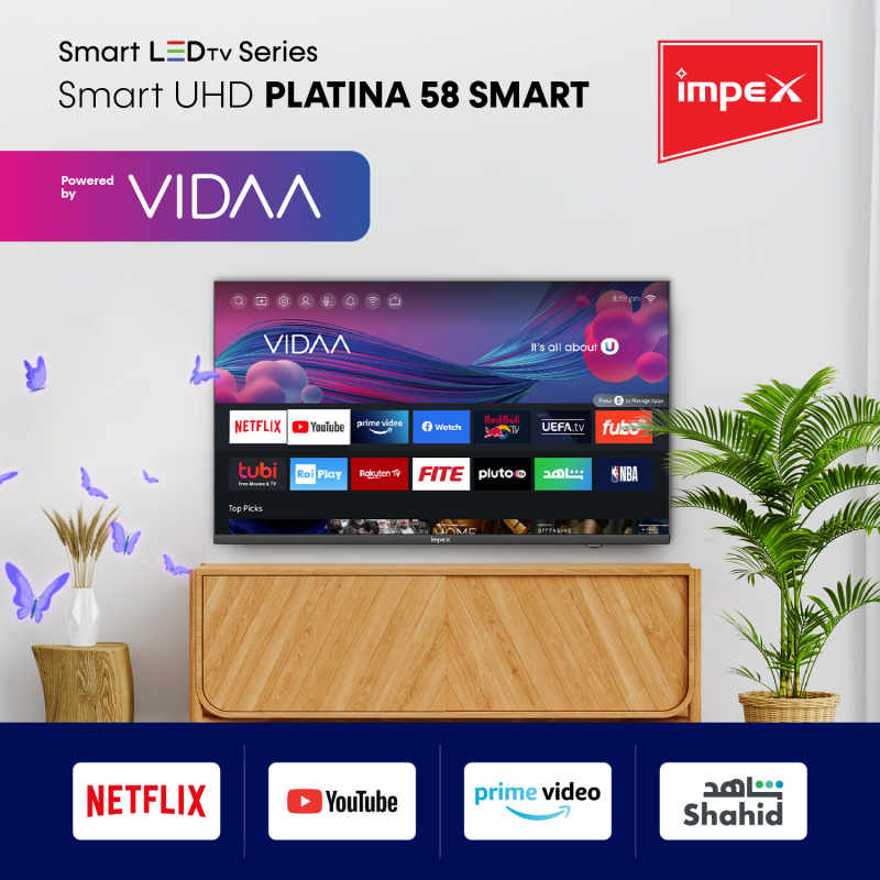 58" VIDA OS SMART TV| PLATINA 58 SMART