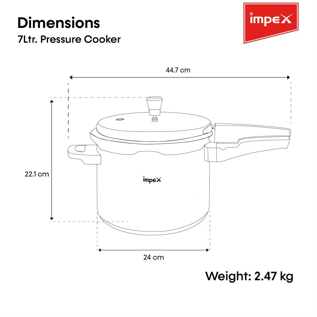 Tower 7 litre aluminium pressure online cooker