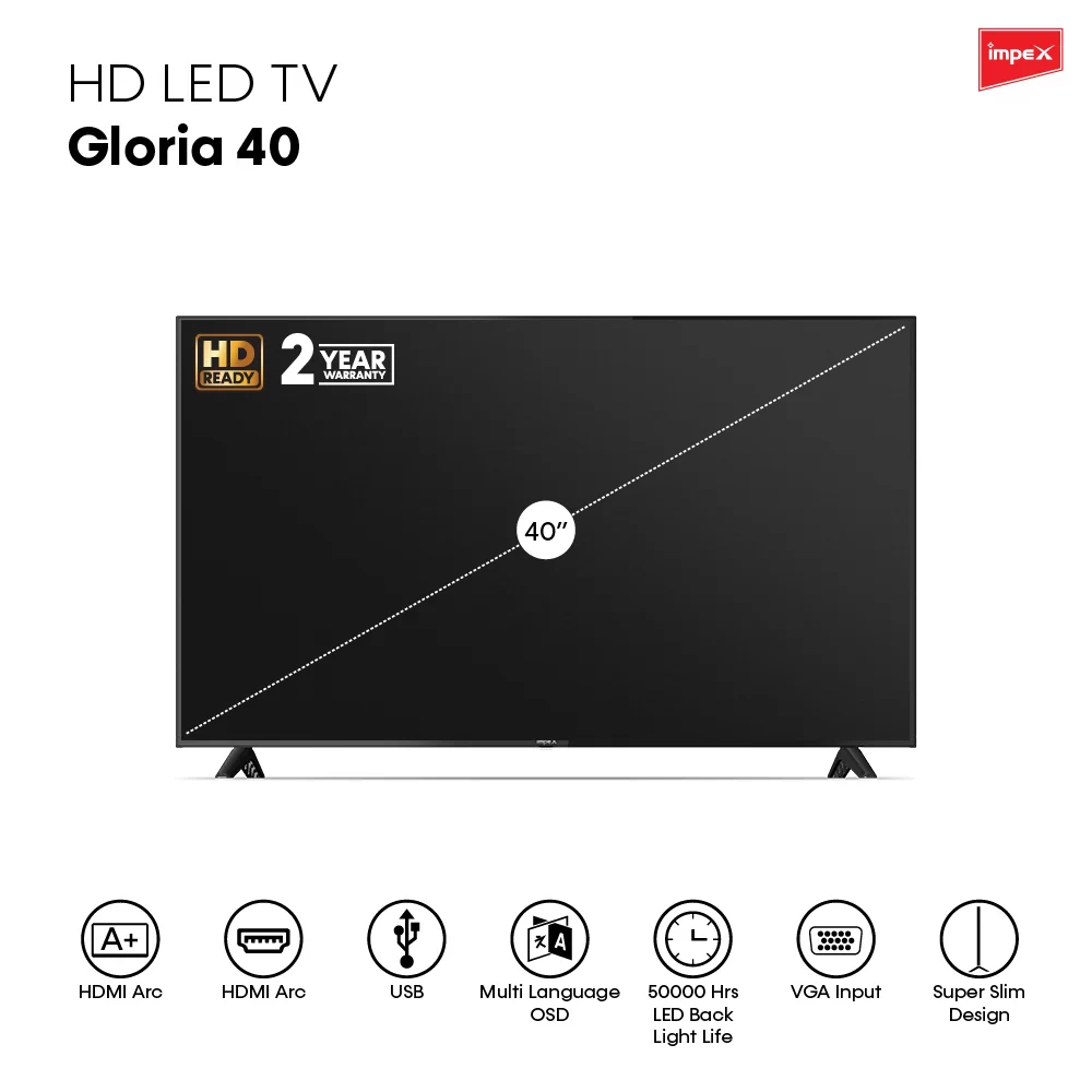 40" HD LED TV | 40 GLORIA