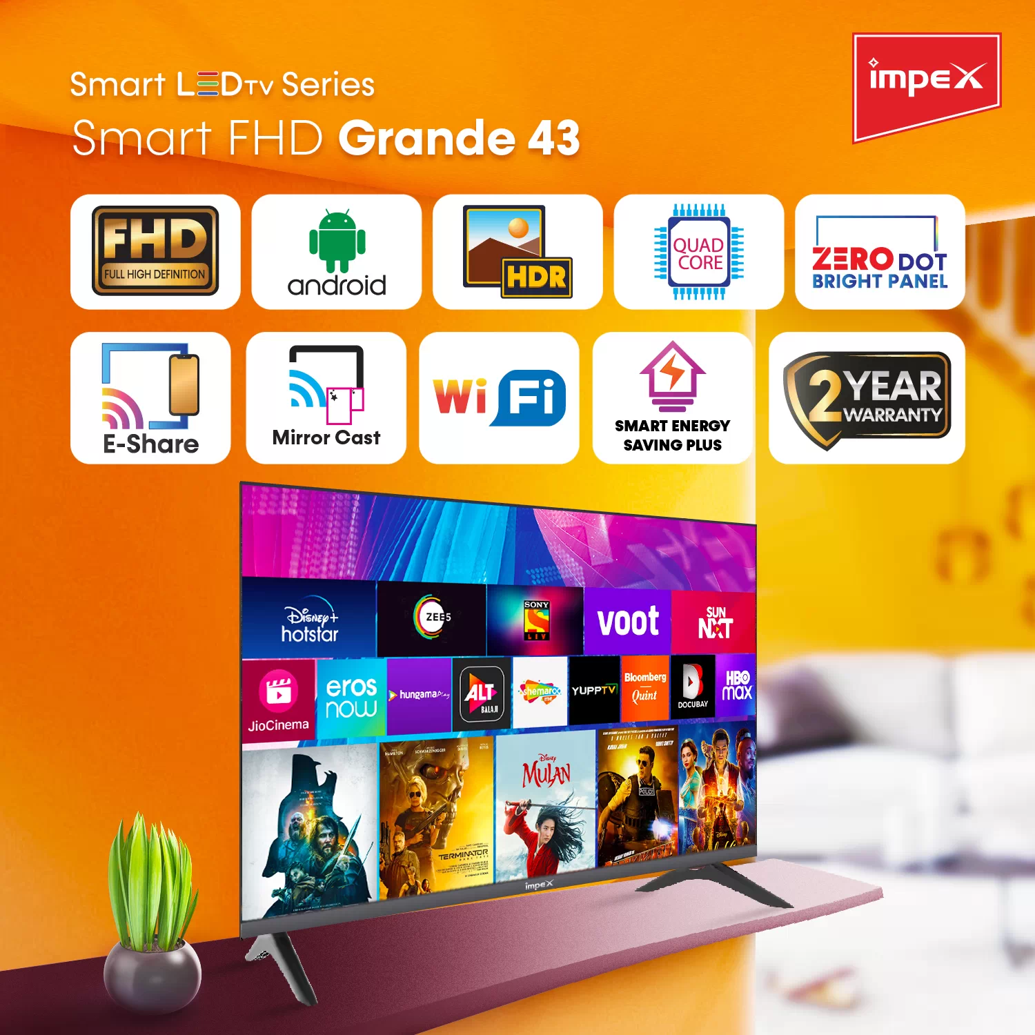 43'' Google Certified Android Smart TV | Grande 43 Smart