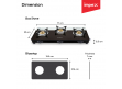 Glasstop Gas Stove ASPIRA 3D