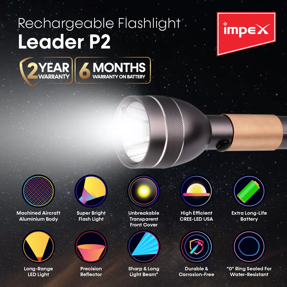 Rechargeable Flash Light | Leader P2