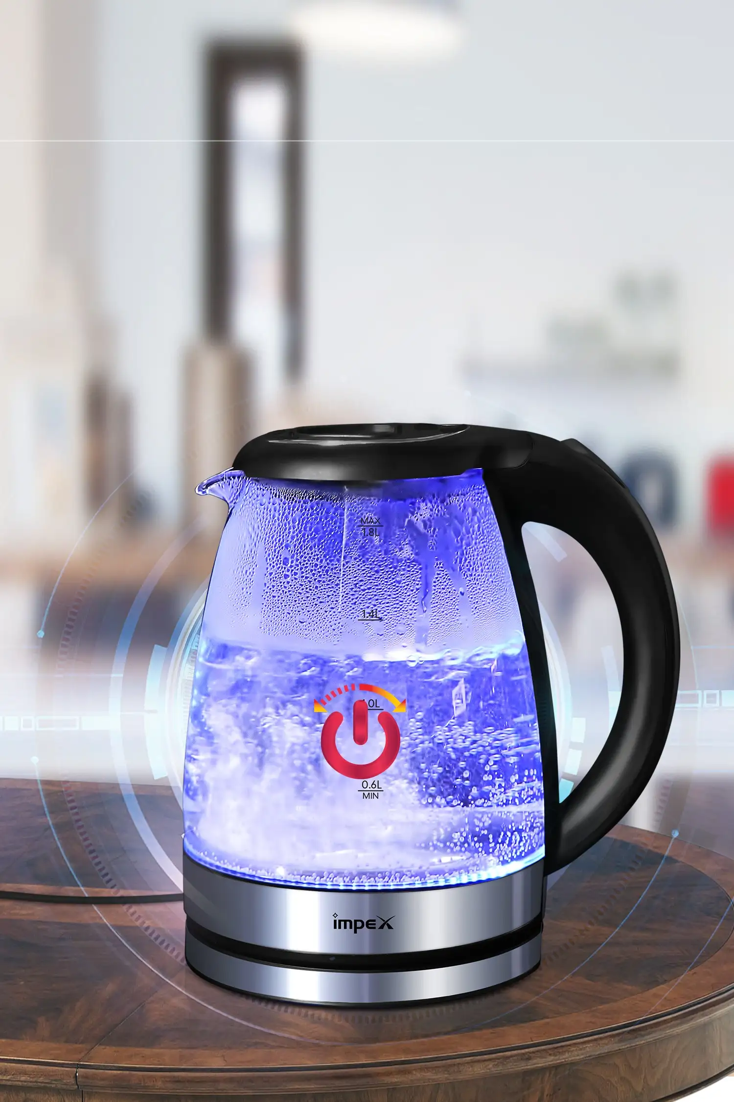 Shop LePresso 360 Transparent Quick-Boil Glass Kettle in Oman