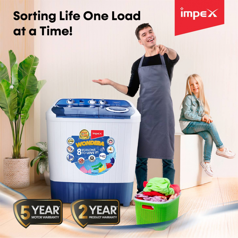 WONDERA WIZ 65SABL | Semi-Automatic Top Load Washing Machine