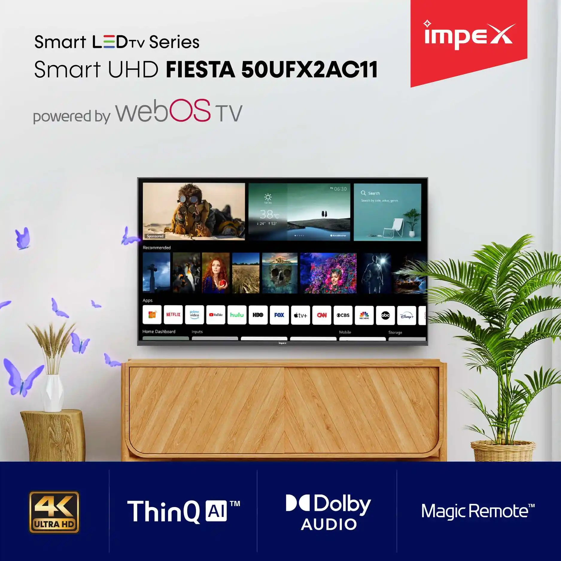 50'' WebOS Smart TV | Fiesta 50UFX2AC11