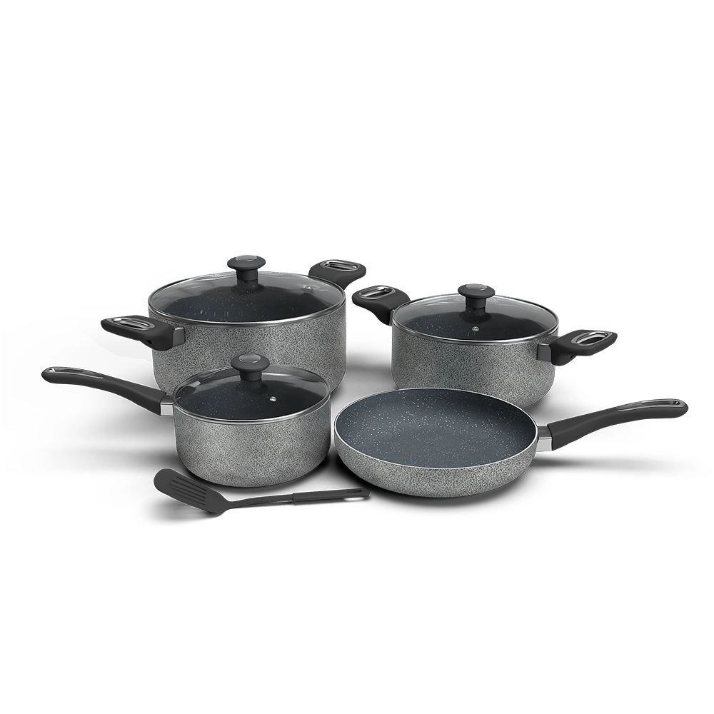 Nonstick 5-Layer Granite 8 Pcs Cookware Set | Royal Series | RHUK8