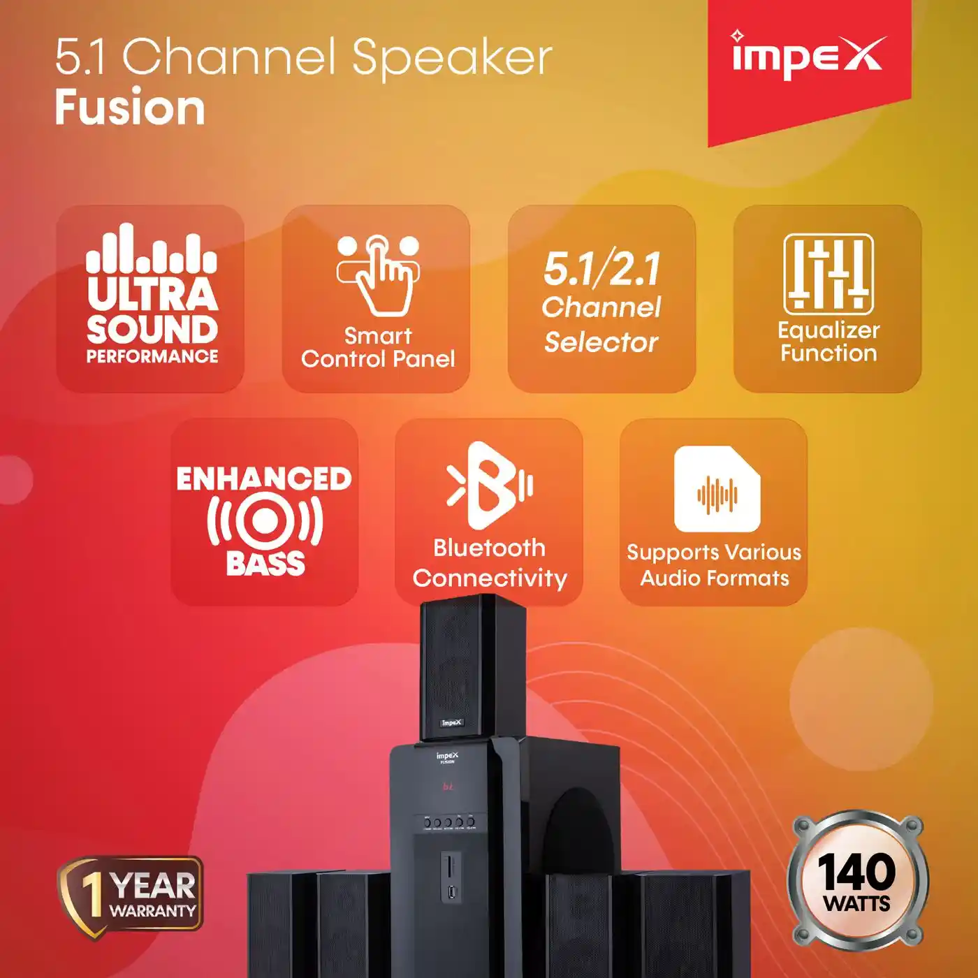 5.1 Speaker System | Fusion