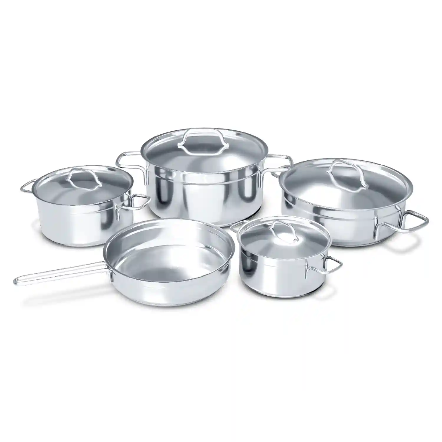 Stainless Steel Cookware 9 Pcs Set