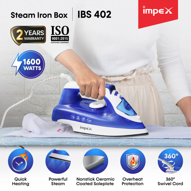 IBS 402 | Steam Iron Box with Water Spray