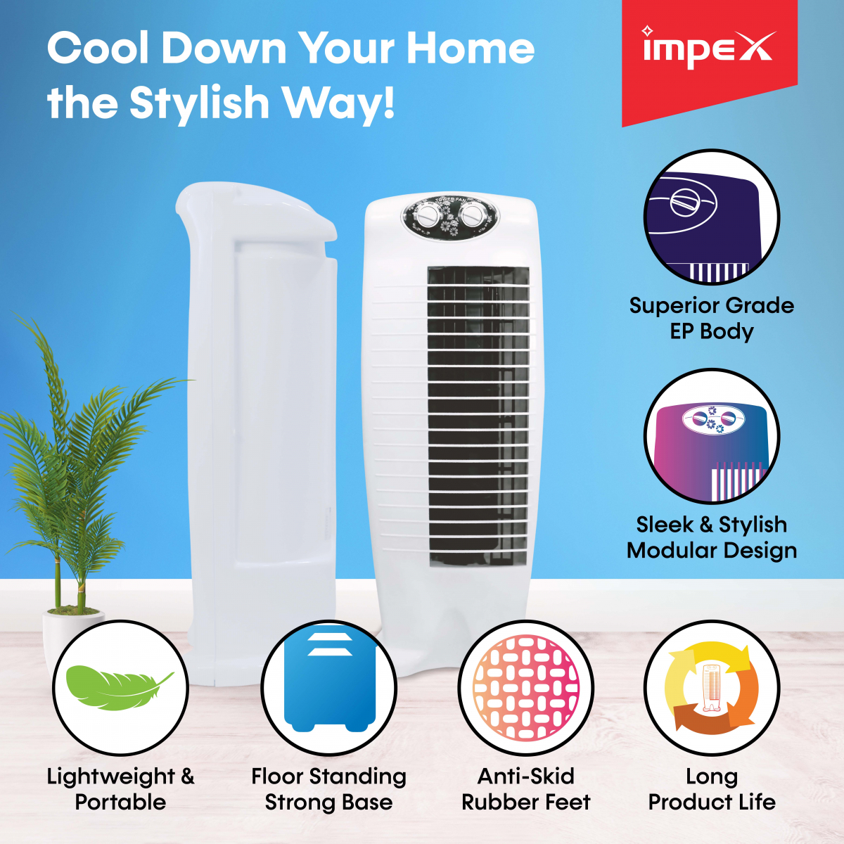 Impex Twister Plus Bladeless Tower Fan Best Standing fan