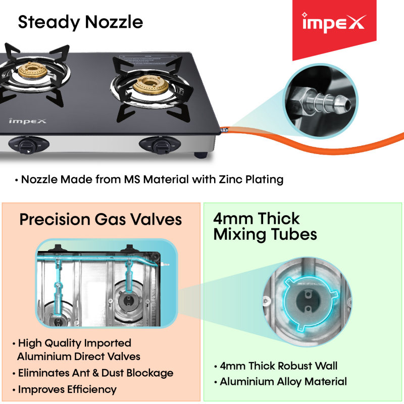 Glasstop Gas Stove ASPIRA 3B