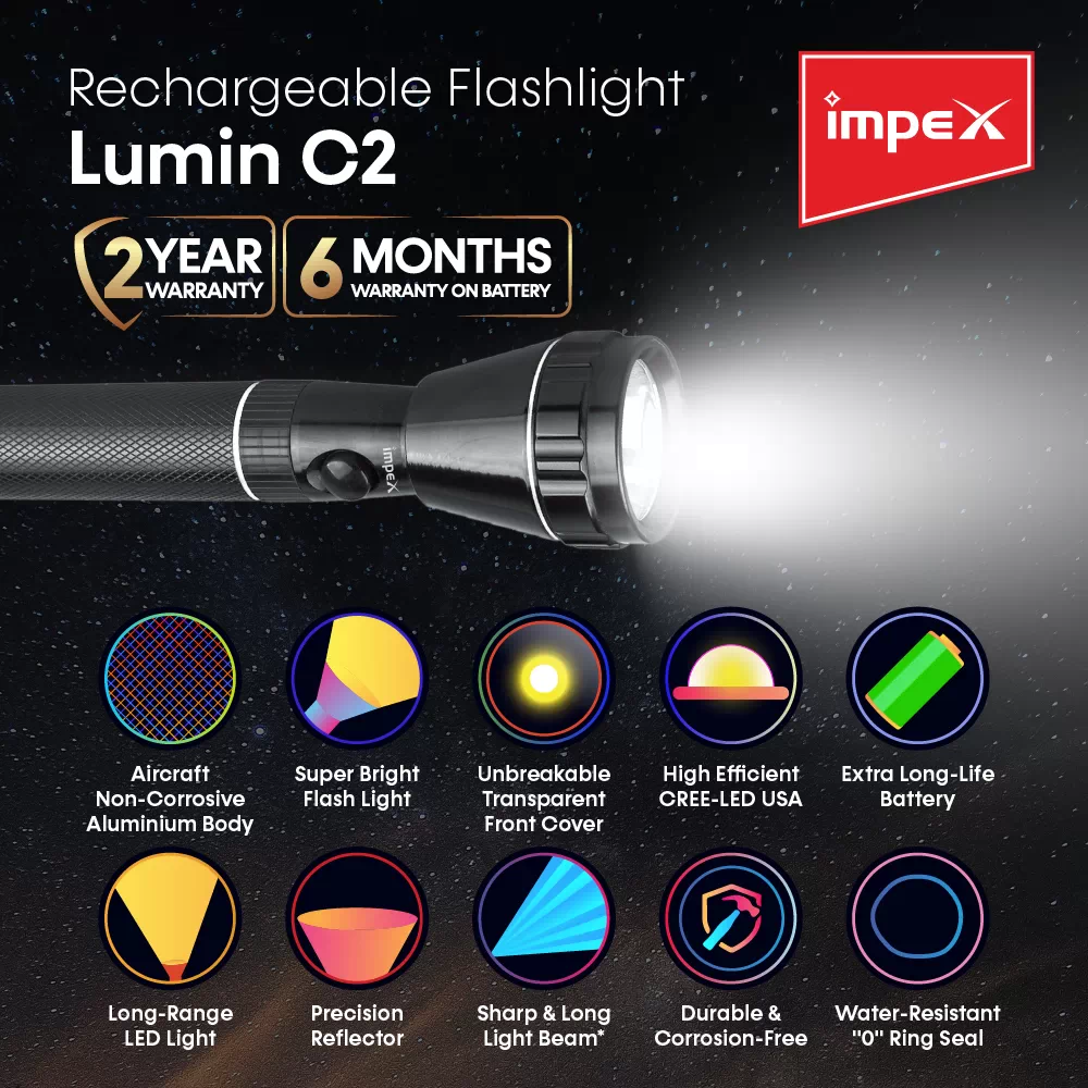 Rechargeable Flash Light | Lumin C2