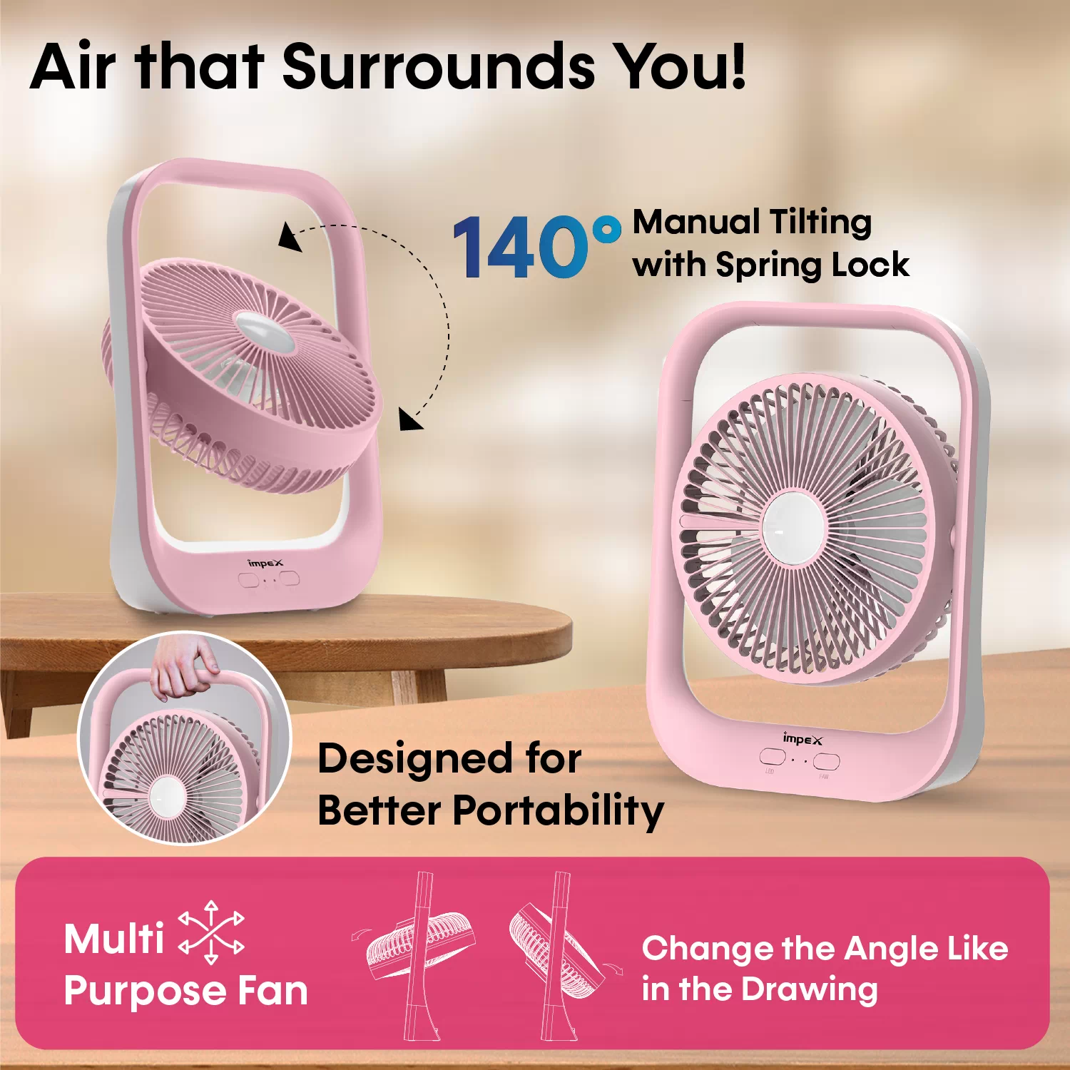 Rechargeable Fan | Breeze D1