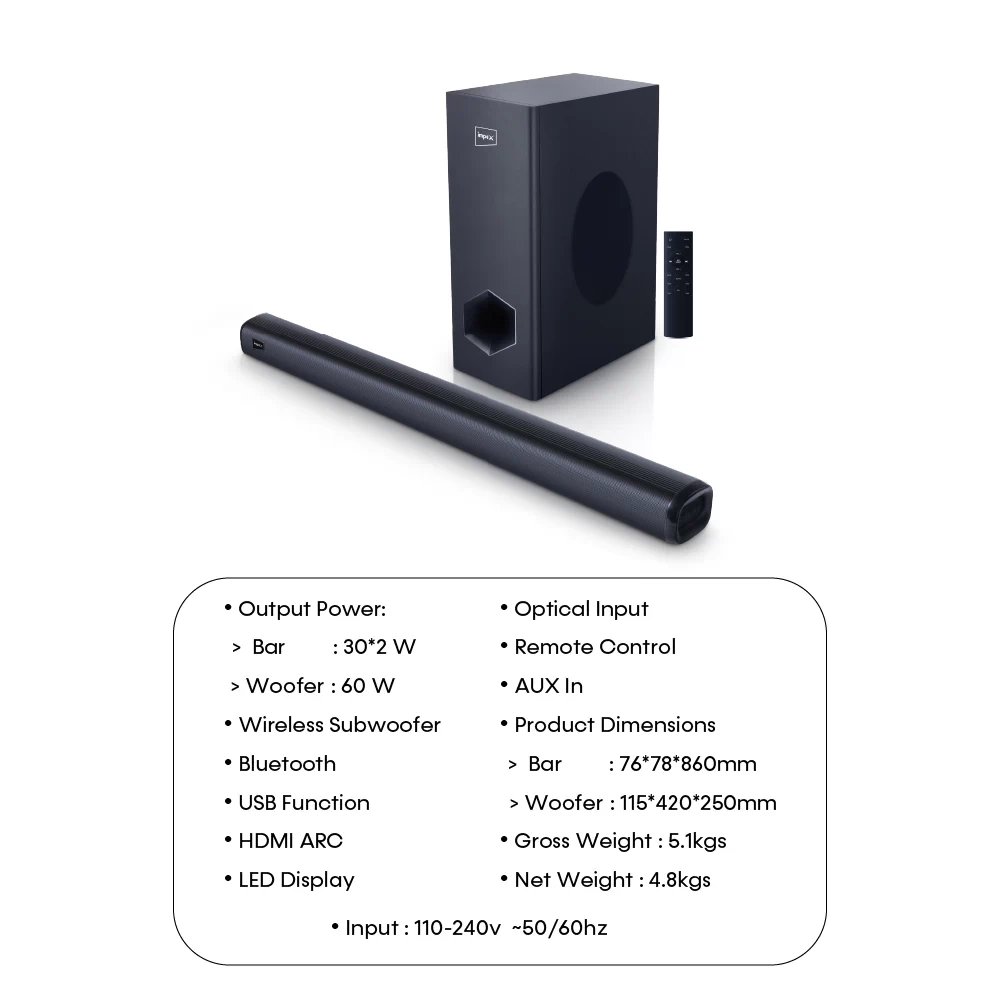 2.1 Ch Multimedia Soundbar | Beatbeam SB6000