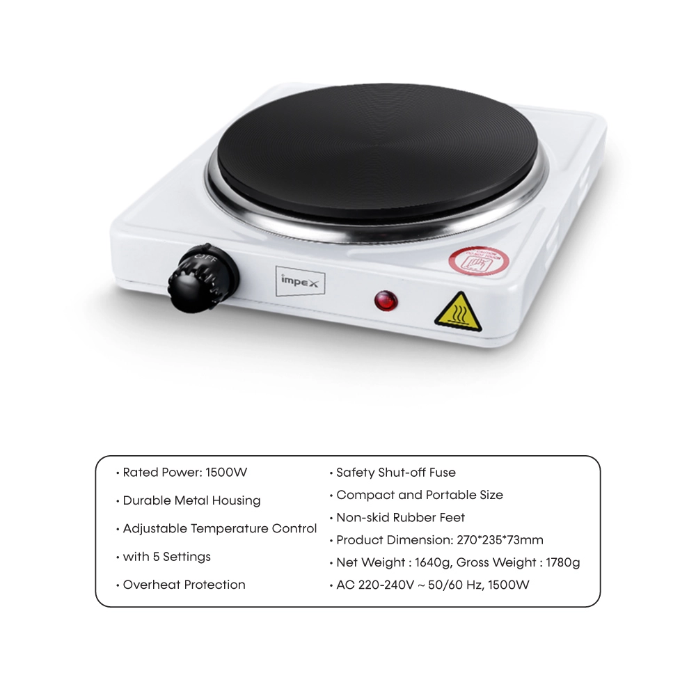 Countertop Electric Cooking Plate AL1302K Silver