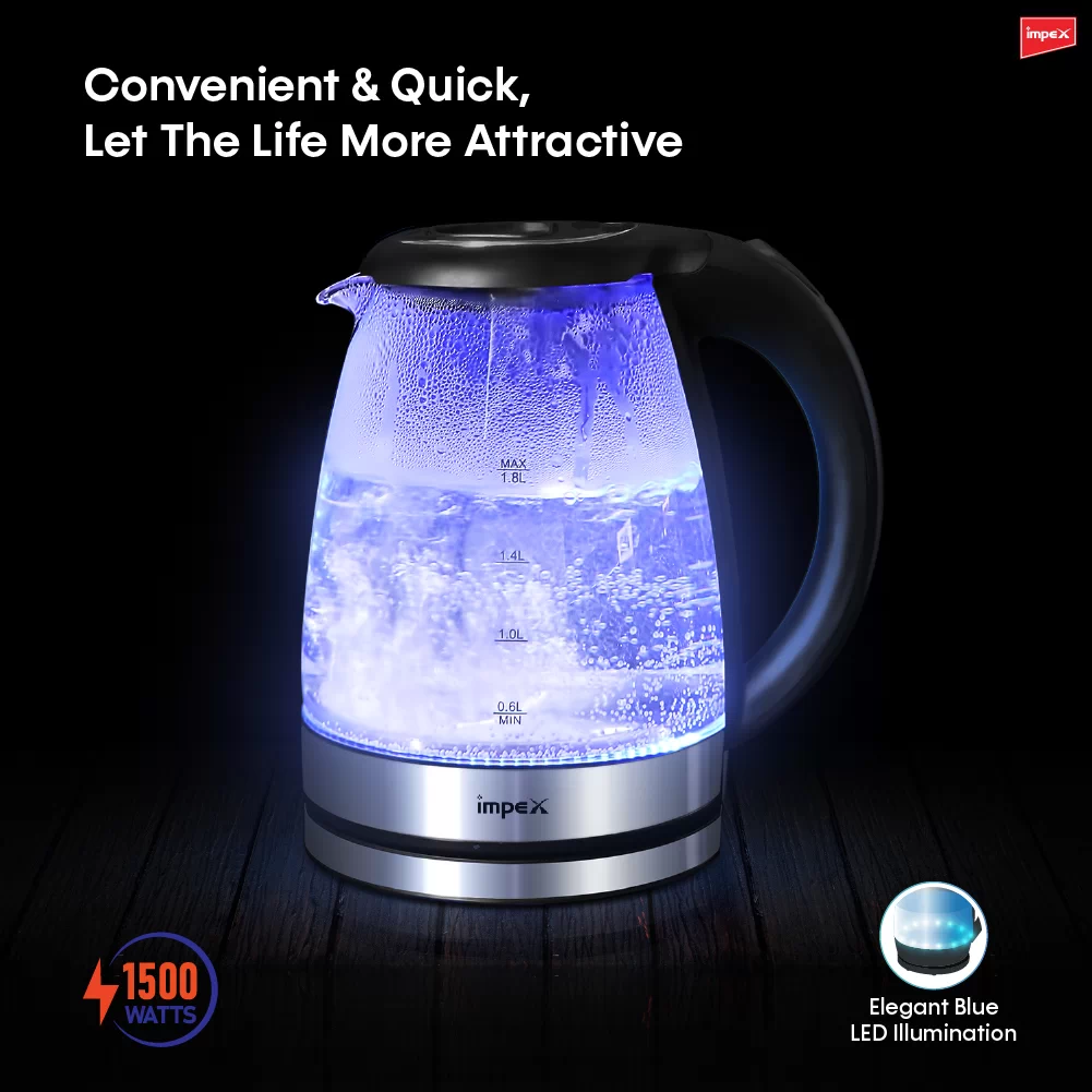 Shop LePresso 360 Transparent Quick-Boil Glass Kettle in Oman