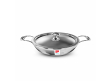 Impex Serene Triply Honeycomb Stainless Steel Kadai Pan 24 cm