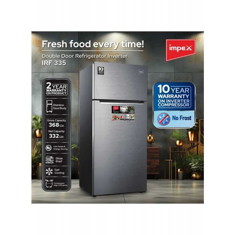 Impex 458L No Frost Inverter Refrigerator |  IRF 420 SS