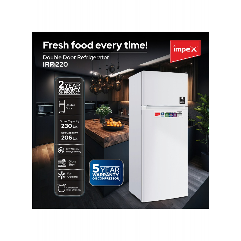 Impex 230L Defrost Refrigerator | IRF 220W