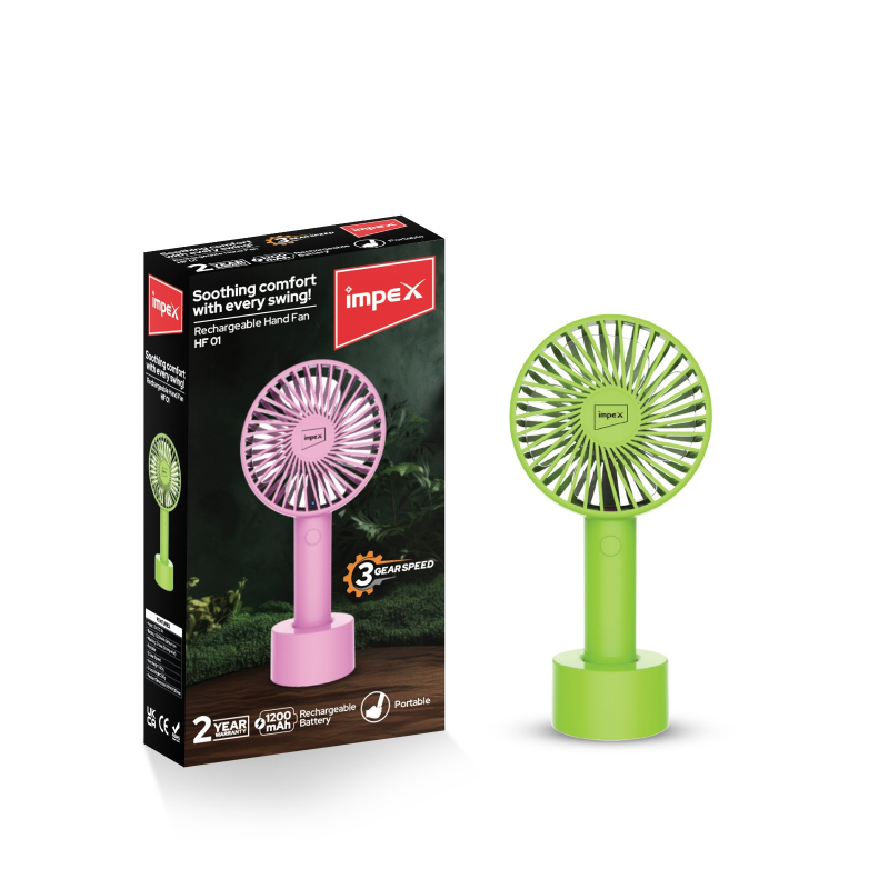 Impex Rechargeable Hand Fan | HF 01