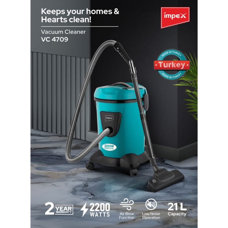 Impex 21L Vacuum Cleaner 2200W Turkey | VC 4709