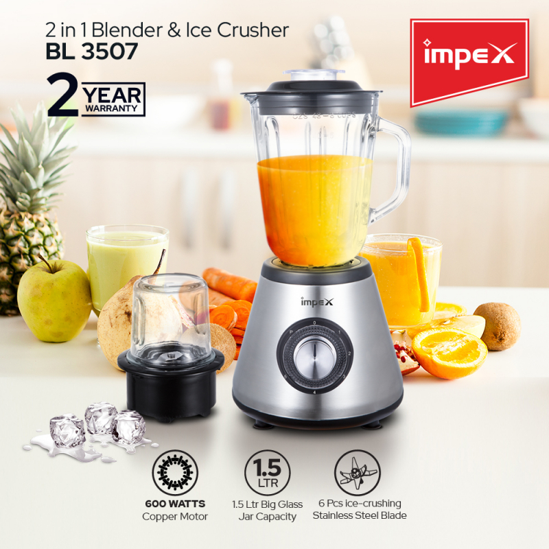 Impex 2 in 1 Blender & Ice Crusher | BL 3507