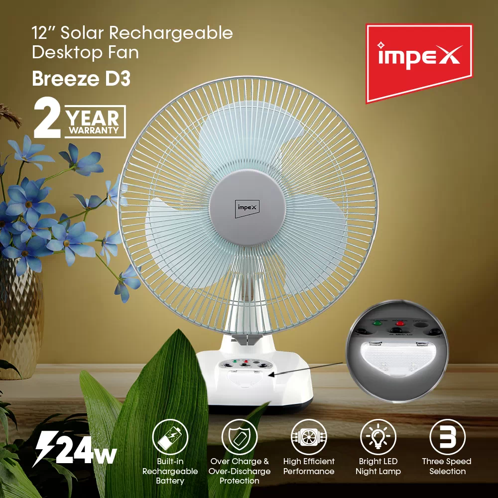 Rechargeable Desktop Fan | Breeze D3