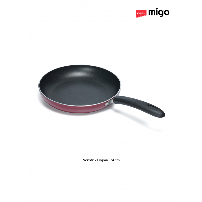 Impex Migo Nonstick Cookware 4Pcs FKT Set Maroon |M