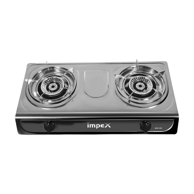 2-Burner Stainless Steel LP Gas Stove | IGS 124
