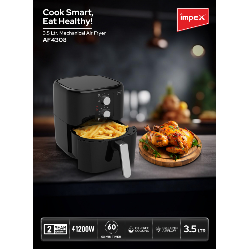 Impex 3.5Ltr. Mechanical Air Fryer | AF 4308