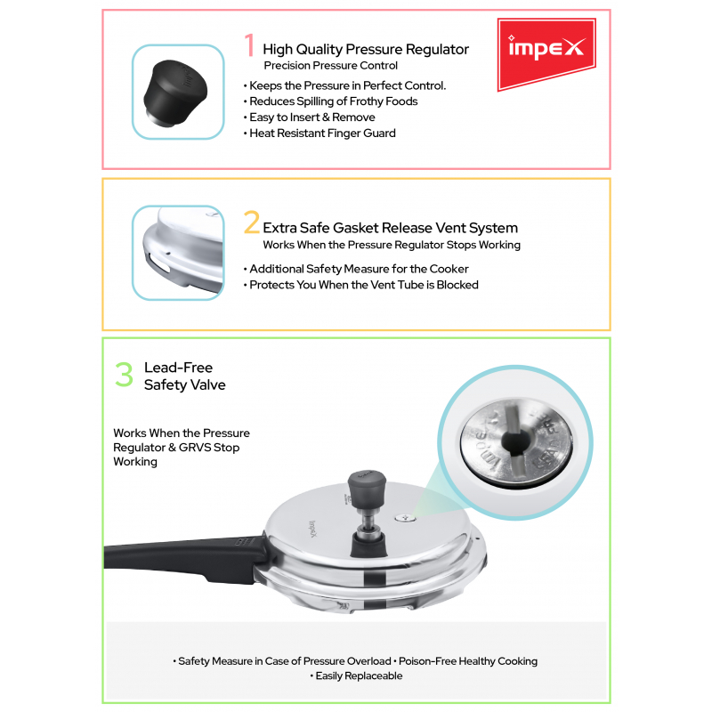 Impex Aluminium Pressure Cooker Family Combo | IFC 235