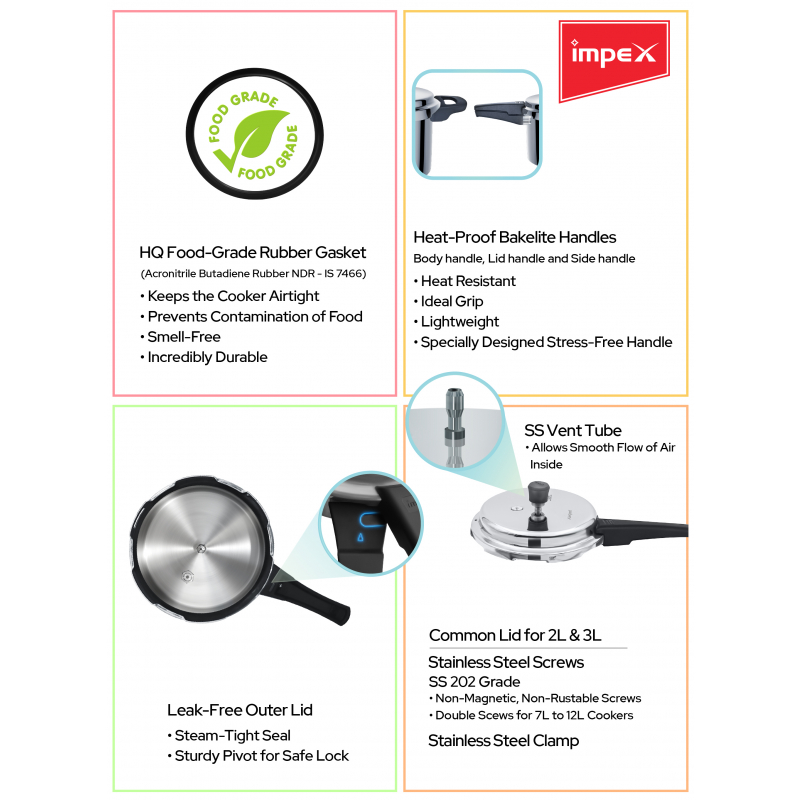 Impex Aluminium Pressure Cooker Family Combo | IFC 235