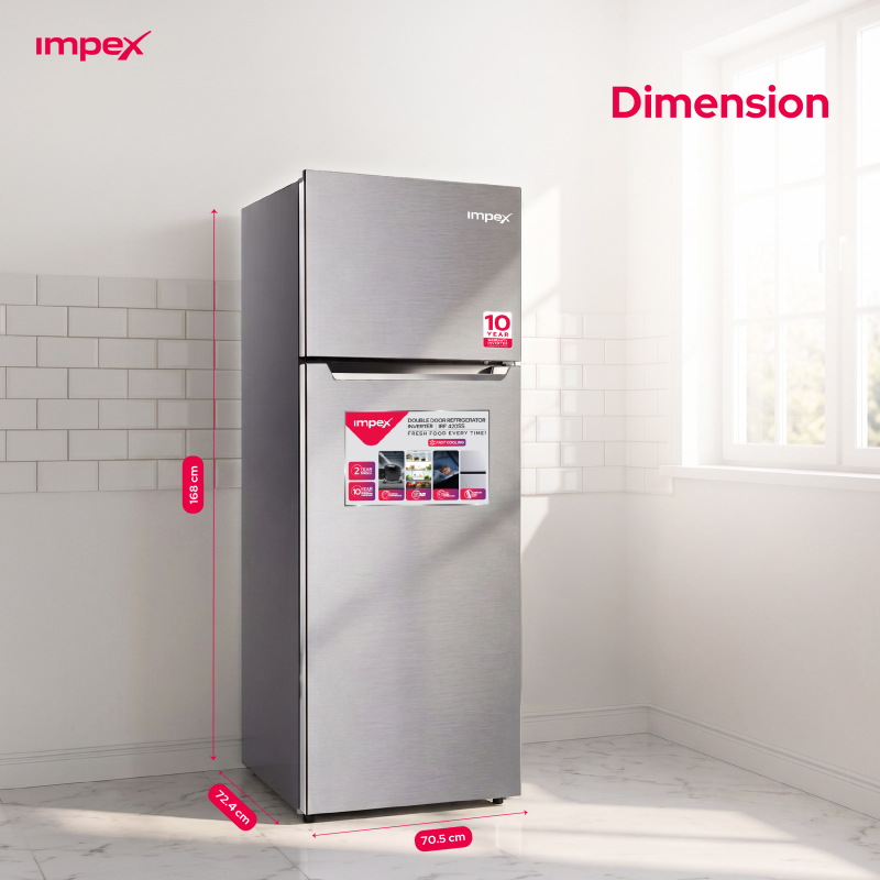 Impex 270L No Frost Inverter Refrigerator | IRF 250 S