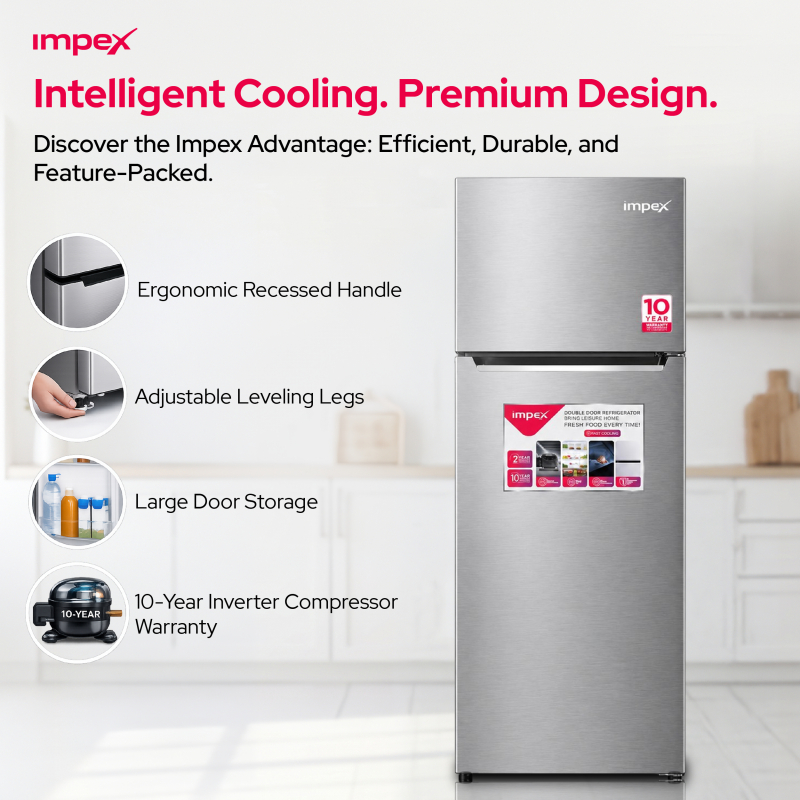 Impex 270L No Frost Inverter Refrigerator | IRF 250 S
