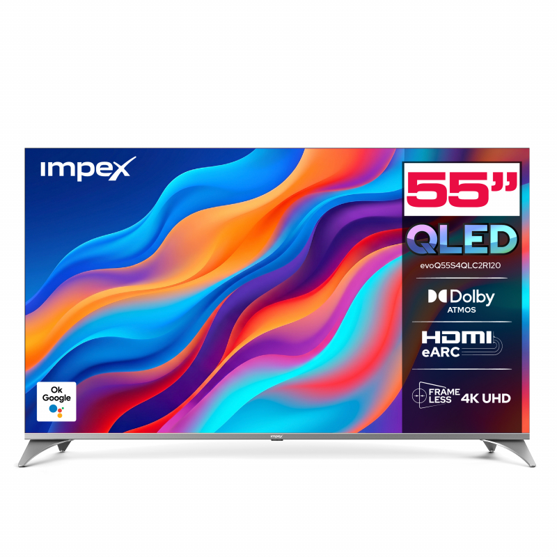 Impex 55 QLED UHD Google LED TV 12OHZ |  evoQ 55S4QLC2R120