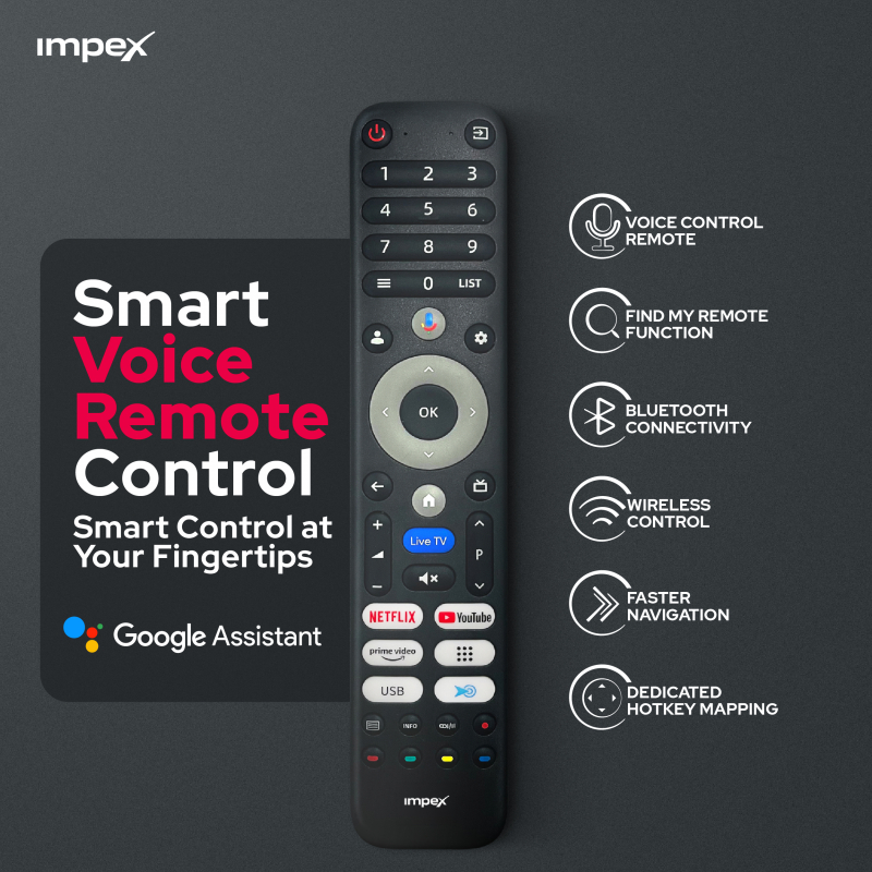 Impex 55 QLED UHD Google LED TV 12OHZ |  evoQ 55S4QLC2R120
