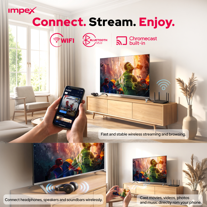Impex 65" google TV | evoQ 65S4QLC2R120