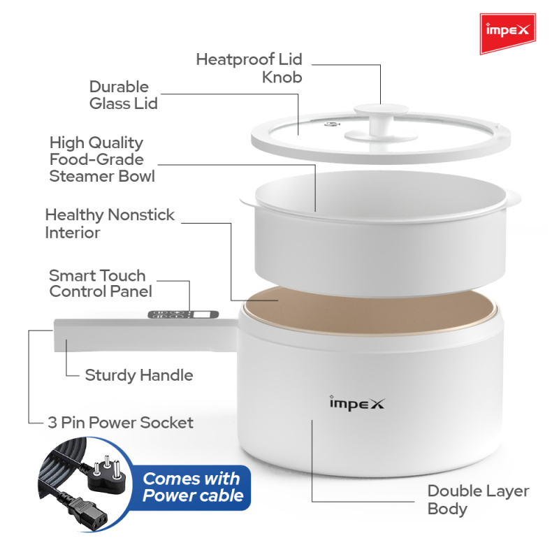 IMPEX 1.8L Multi Functional Electric Pan Magic Pan | WS18
