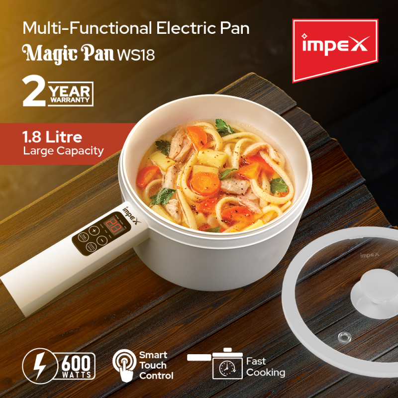 IMPEX 1.8L Multi Functional Electric Pan Magic Pan | WS18