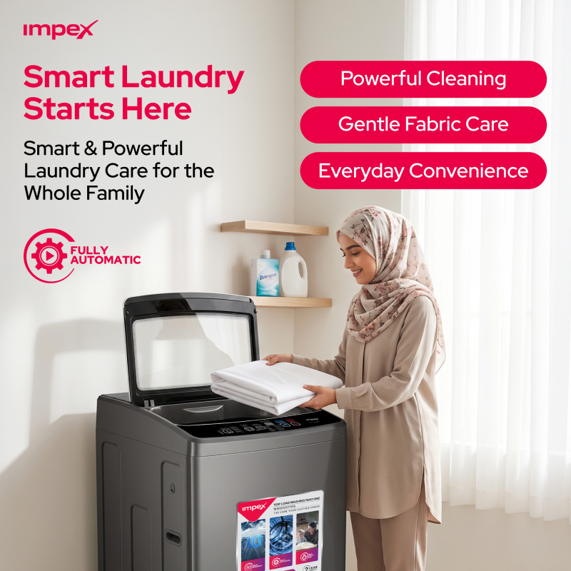 Impex Top Load Washing Machine | WM1000TMG