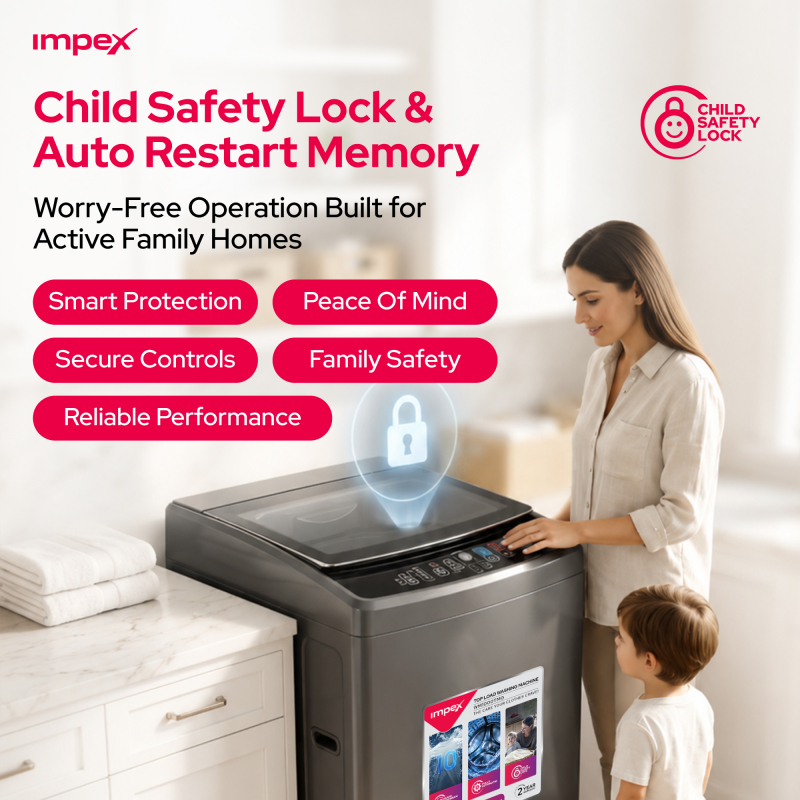 Impex Top Load Washing Machine | WM1000TMG