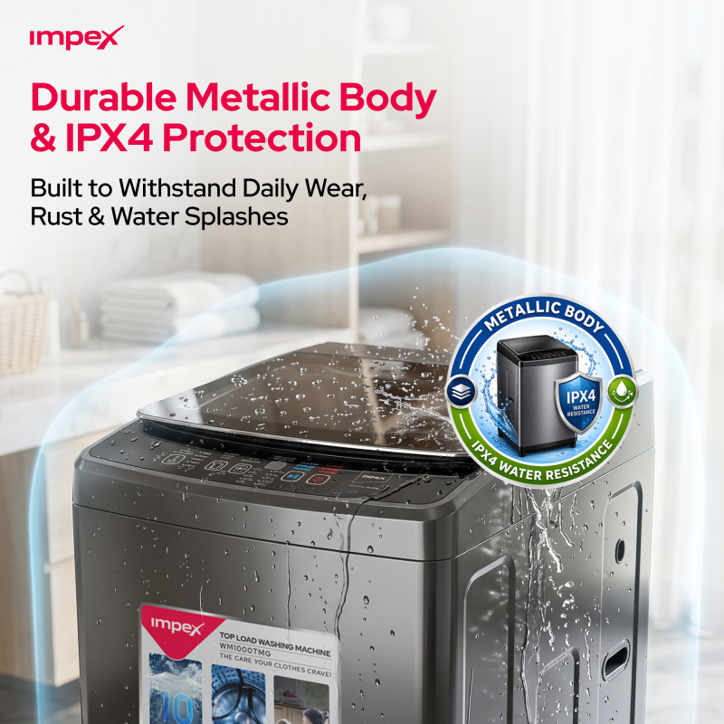 Impex Top Load Washing Machine | WM1000TMG