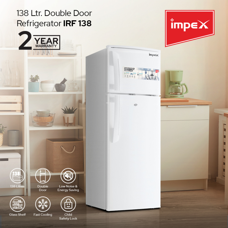 Impex 138 Ltr Double Door Refrigerator |  IRF 138