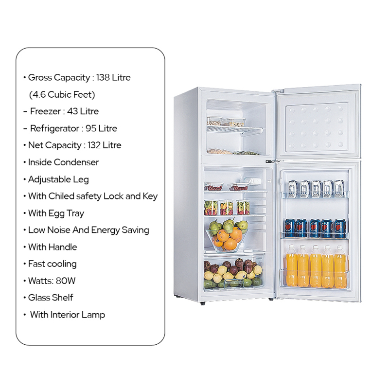 Impex 138 Ltr Double Door Refrigerator |  IRF 138