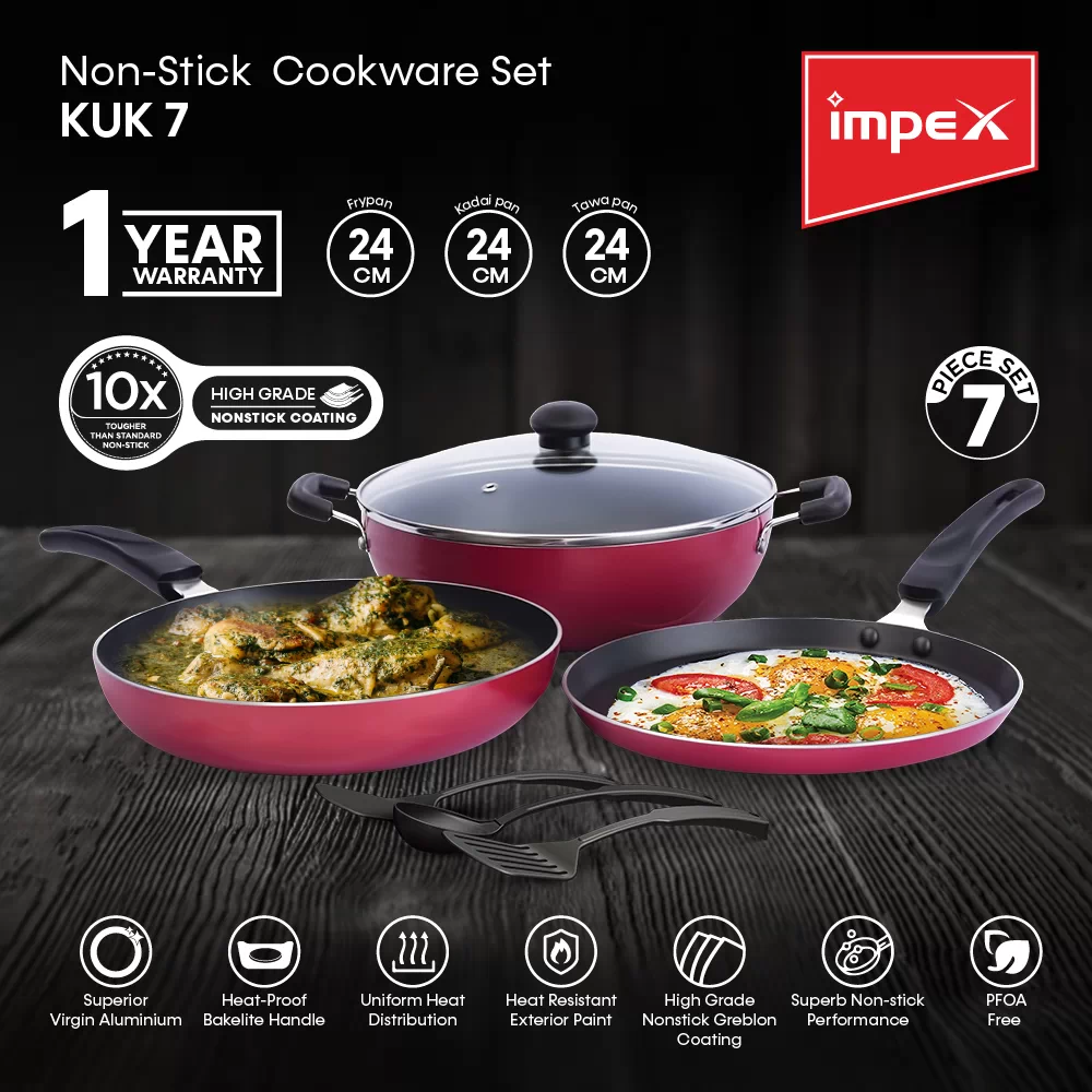 7 Pcs Nonstick Cookware Set | KUK 7